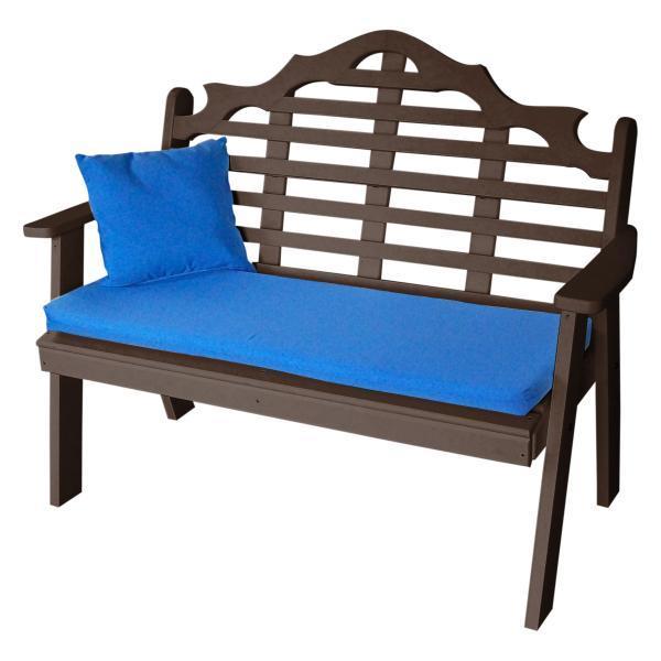A & L Furniture A & L Furniture Poly Marlboro Garden Bench 4ft / Tudor Brown Bench 857-4FT-Tudor Brown