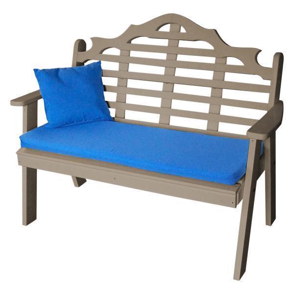 A & L Furniture A & L Furniture Poly Marlboro Garden Bench 4ft / Weathered Wood Bench 857-4FT-Weathered Wood