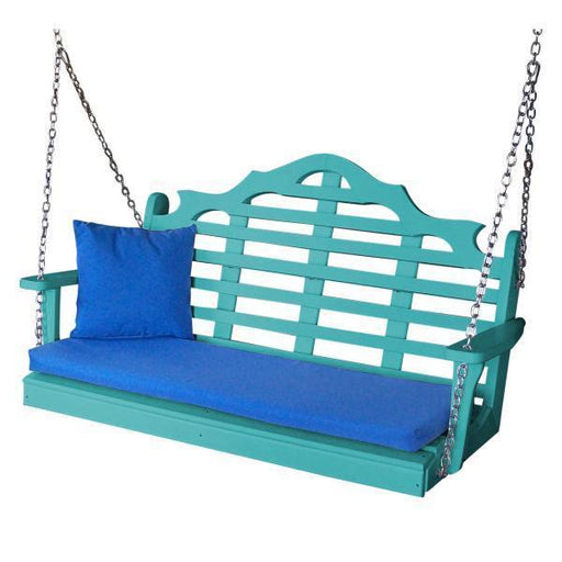 A & L Furniture A & L Furniture Poly Marlboro Swing 4ft / Aruba Blue Swing 867-4FT-Aruba Blue