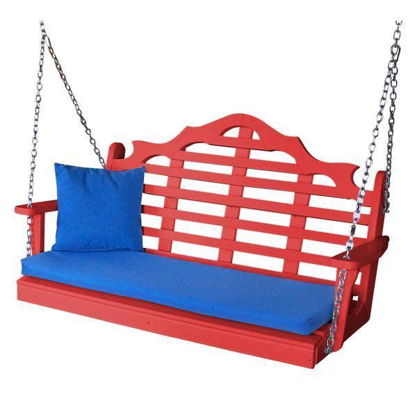 A & L Furniture A & L Furniture Poly Marlboro Swing 4ft / Bright Red Swing 867-4FT-Bright Red