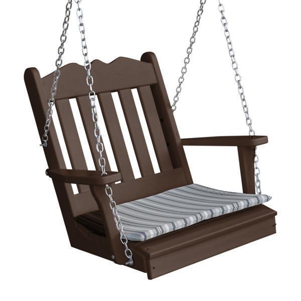 A & L Furniture A & L Furniture Poly Royal English Chair Swing Tudor Brown Swing 932-Tudor Brown