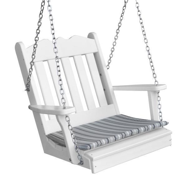 A & L Furniture A & L Furniture Poly Royal English Chair Swing White Swing 932-White