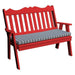 A & L Furniture A & L Furniture Poly Royal English Garden Bench 4ft / Bright Red Bench 855-4FT-Bright Red