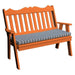 A & L Furniture A & L Furniture Poly Royal English Garden Bench 4ft / Orange Bench 855-4FT-Orange