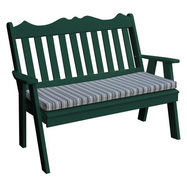 A & L Furniture A & L Furniture Poly Royal English Garden Bench 4ft / Turf Green Bench 855-4FT-Turf Green