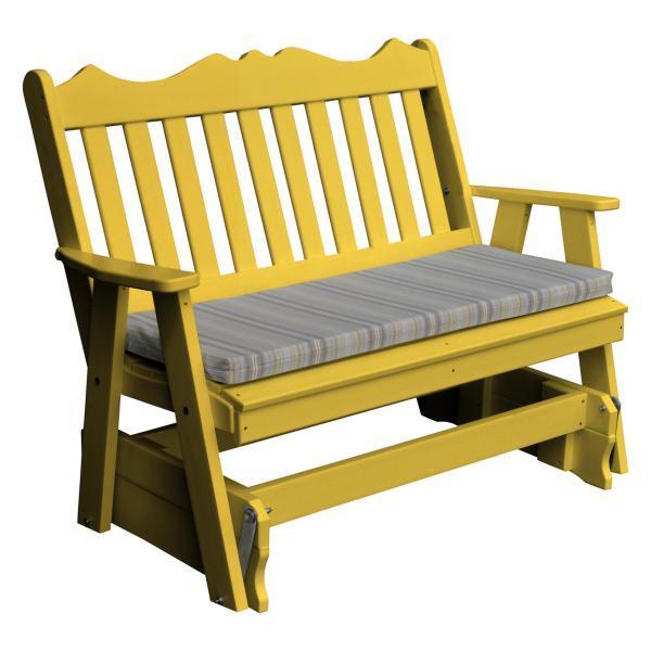 A & L Furniture A & L Furniture Poly Royal English Glider 4ft / Lemon Yellow Glider 875-4FT-Lemon Yellow