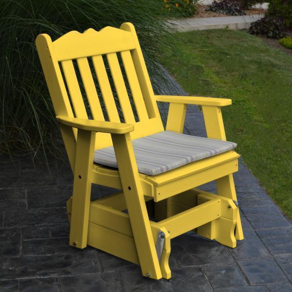 A & L Furniture A & L Furniture Poly Royal English Gliding Chair Lemon Yellow Glider 922-Lemon Yellow