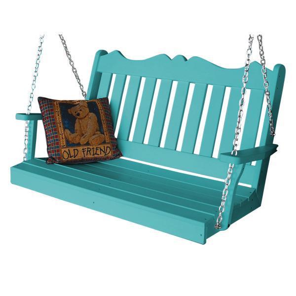 A & L Furniture A & L Furniture Poly Royal English Swing 4ft / Aruba Blue Swing 865-4FT-Aruba Blue