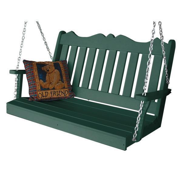 A & L Furniture A & L Furniture Poly Royal English Swing 4ft / Turf Green Swing 865-4FT-Turf Green