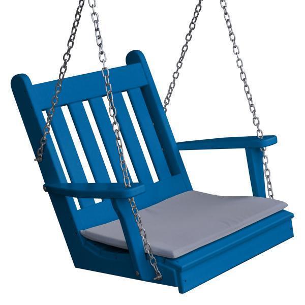 A & L Furniture A & L Furniture Poly Traditional English Chair Swing Blue Swing 931-Blue