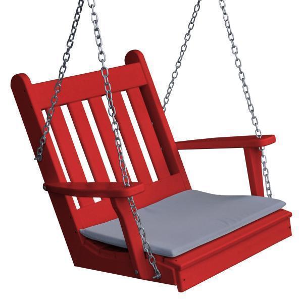 A & L Furniture A & L Furniture Poly Traditional English Chair Swing Bright Red Swing 931-Bright Red