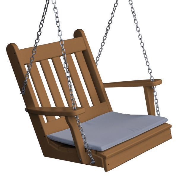 A & L Furniture A & L Furniture Poly Traditional English Chair Swing Cedar Swing 931-Cedar