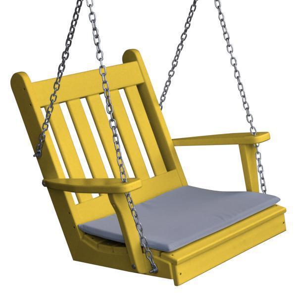 A & L Furniture A & L Furniture Poly Traditional English Chair Swing Lemon Yellow Swing 931-Lemon Yellow