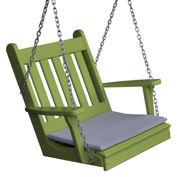 A & L Furniture A & L Furniture Poly Traditional English Chair Swing Tropical Lime Swing 931-Tropical Lime