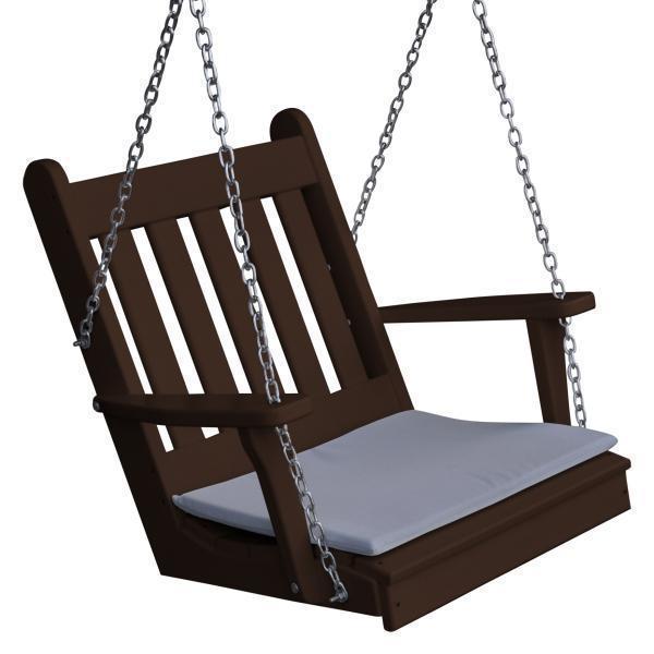 A & L Furniture A & L Furniture Poly Traditional English Chair Swing Tudor Brown Swing 931-Tudor Brown
