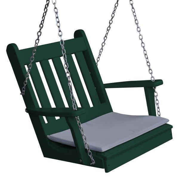 A & L Furniture A & L Furniture Poly Traditional English Chair Swing Turf Green Swing 931-Turf Green
