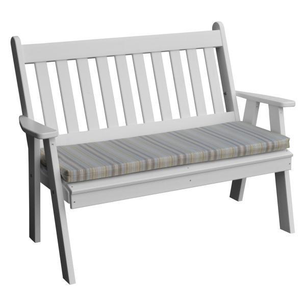 A & L Furniture A & L Furniture Poly Traditional English Garden Bench 4ft / White Bench 850-4FT-White