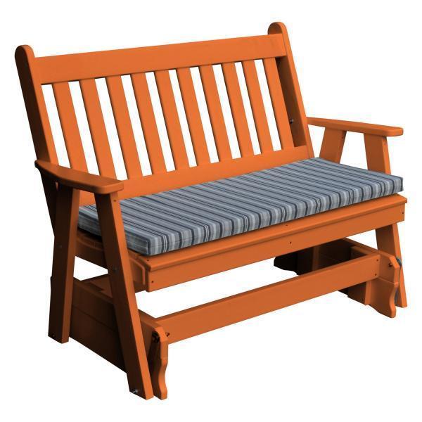 A & L Furniture A & L Furniture Poly Traditional English Glider 4ft / Orange Glider 870-4FT-Orange