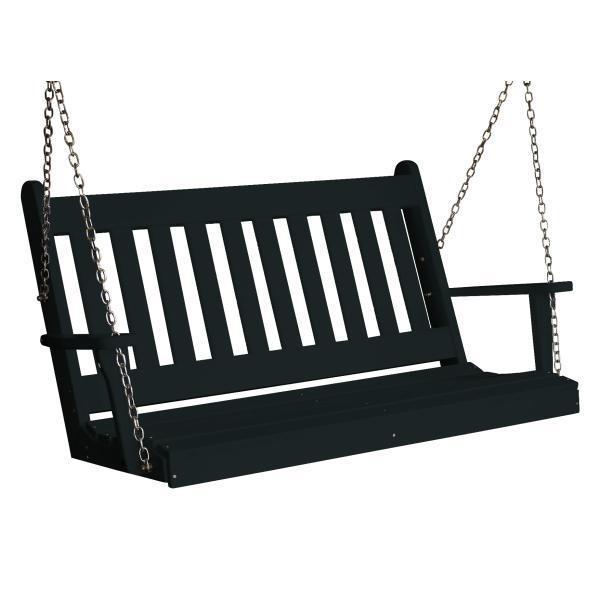 A & L Furniture A & L Furniture Poly Traditional English Swing 4ft / Black Swing 860-4FT-Black
