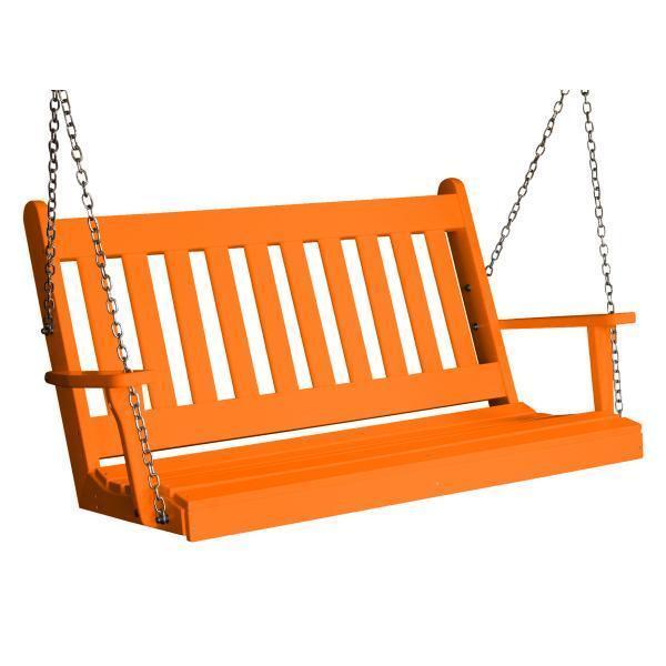 A & L Furniture A & L Furniture Poly Traditional English Swing 4ft / Orange Swing 860-4FT-Orange