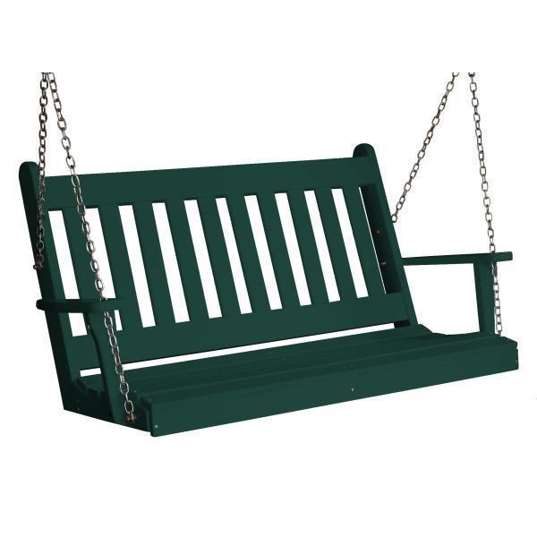 A & L Furniture A & L Furniture Poly Traditional English Swing 4ft / Turf Green Swing 860-4FT-Turf Green