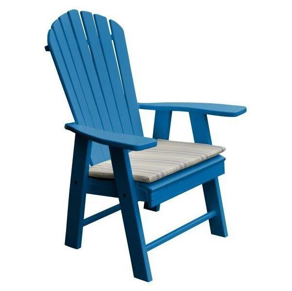 A & L Furniture A & L Furniture Poly Upright Adirondack Chair Blue Chair 882-Blue