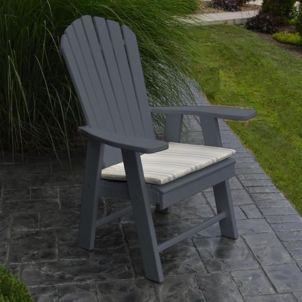 A & L Furniture A & L Furniture Poly Upright Adirondack Chair Dark Gray Chair 882-Dark Gray