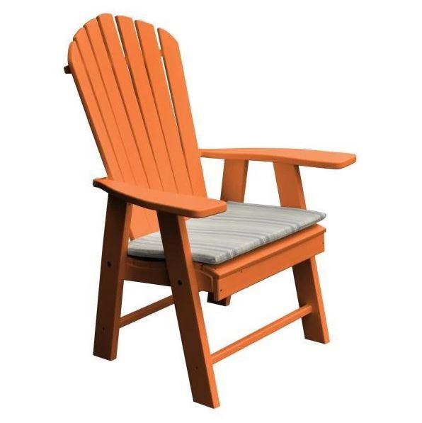 A & L Furniture A & L Furniture Poly Upright Adirondack Chair Orange Chair 882-Orange