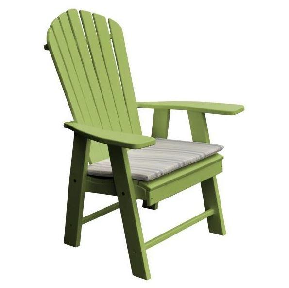 A & L Furniture A & L Furniture Poly Upright Adirondack Chair Tropical Lime Chair 882-Tropical Lime