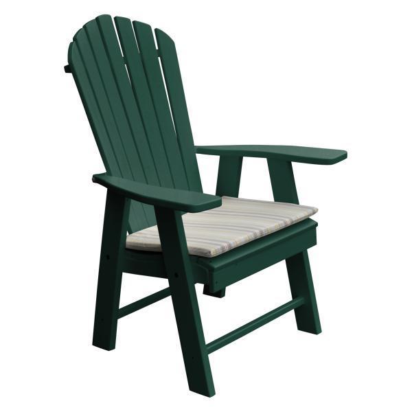 A & L Furniture A & L Furniture Poly Upright Adirondack Chair Turf Green Chair 882-Turf Green