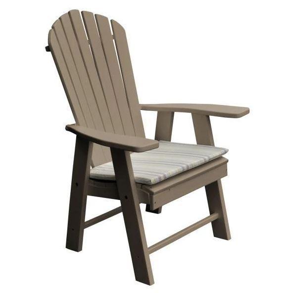 A & L Furniture A & L Furniture Poly Upright Adirondack Chair Weathered Wood Chair 882-Weathered Wood