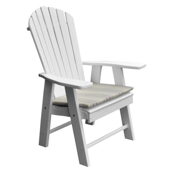 A & L Furniture A & L Furniture Poly Upright Adirondack Chair White Chair 882-White