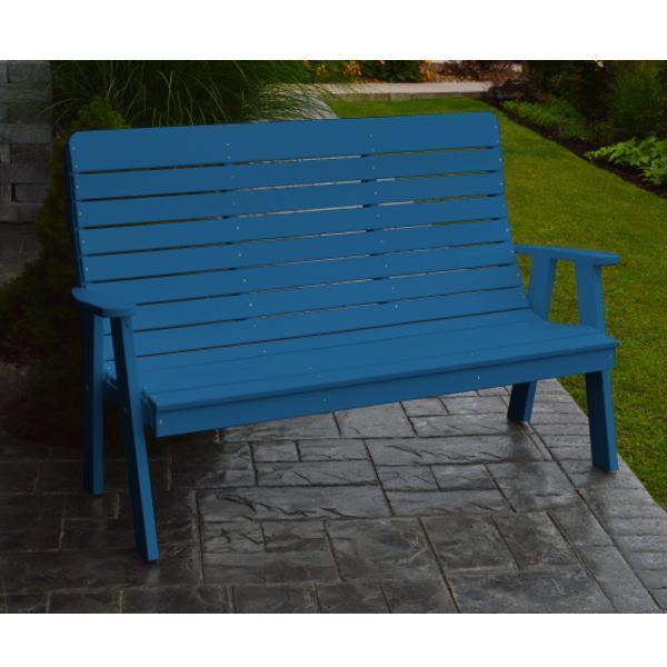 A & L Furniture A & L Furniture Poly Winston Garden Bench 4ft / Blue Bench 852-4FT-Blue