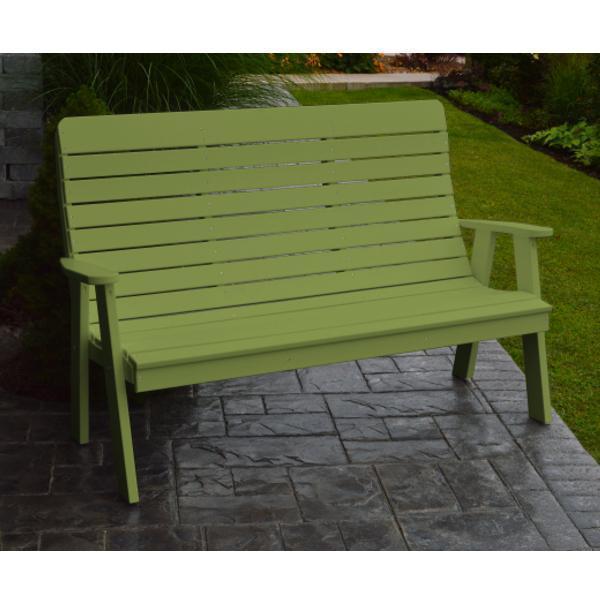 A & L Furniture A & L Furniture Poly Winston Garden Bench 4ft / Tropical Lime Bench 852-4FT-Tropical Lime
