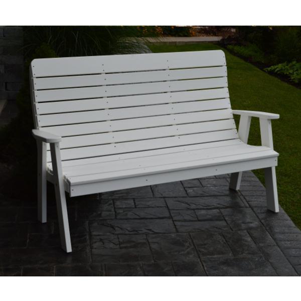 A & L Furniture A & L Furniture Poly Winston Garden Bench 4ft / White Bench 852-4FT-White