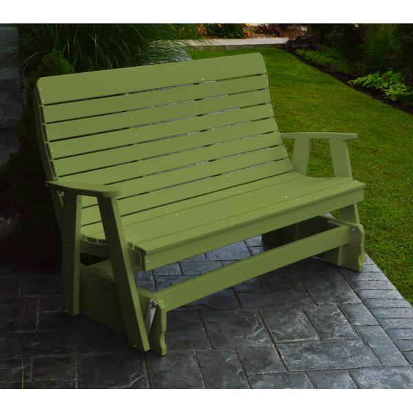 A & L Furniture A & L Furniture Poly Winston Glider 4ft / Tropical Lime Glider 872-4FT-Tropical Lime
