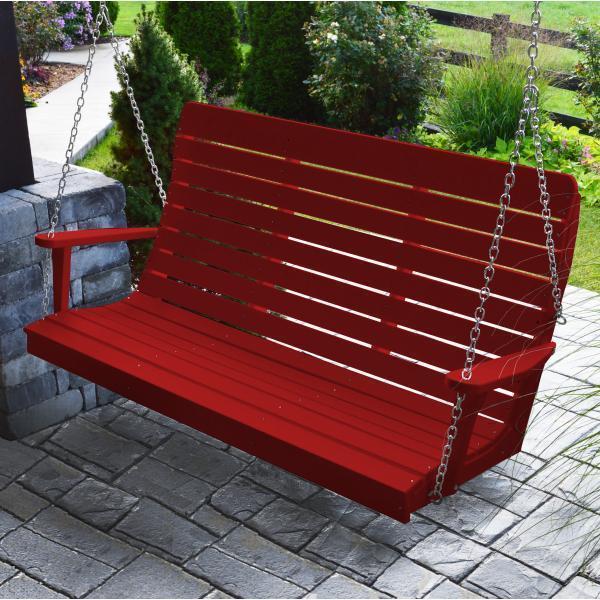 A & L Furniture A & L Furniture Poly Winston Swing 4ft / Bright Red Swing 862-4FT-Bright Red