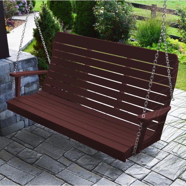A & L Furniture A & L Furniture Poly Winston Swing 4ft / Cherrywood Swing 862-4FT-Cherrywood