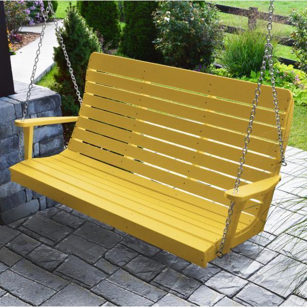 A & L Furniture A & L Furniture Poly Winston Swing 4ft / Lemon Yellow Swing 862-4FT-Lemon Yellow