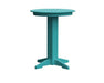 A & L Furniture A & L Furniture Round Bar Table- Specify for FREE 2" Umbrella Hole 33 Inch / Aruba Blue Bar Table 4180-ArubaBlue