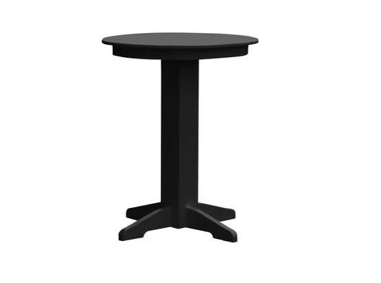 A & L Furniture A & L Furniture Round Bar Table- Specify for FREE 2" Umbrella Hole 33 Inch / Black Bar Table 4180-Black