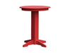 A & L Furniture A & L Furniture Round Bar Table- Specify for FREE 2" Umbrella Hole 33 Inch / Bright Red Bar Table 4180-BrightRed