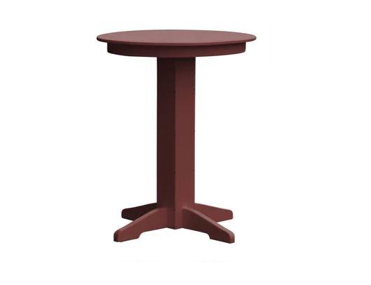 A & L Furniture A & L Furniture Round Bar Table- Specify for FREE 2" Umbrella Hole 33 Inch / Cherry Wood Bar Table 4180-CherryWood