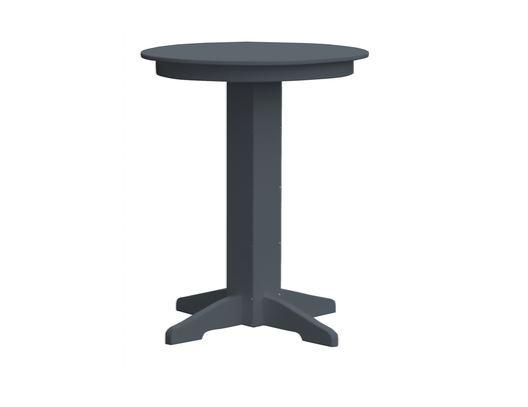 A & L Furniture A & L Furniture Round Bar Table- Specify for FREE 2" Umbrella Hole 33 Inch / Dark Gray Bar Table 4180-DarkGray