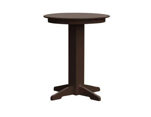 A & L Furniture A & L Furniture Round Bar Table- Specify for FREE 2" Umbrella Hole 33 Inch / Tudor Brown Bar Table 4180-TudorBrown