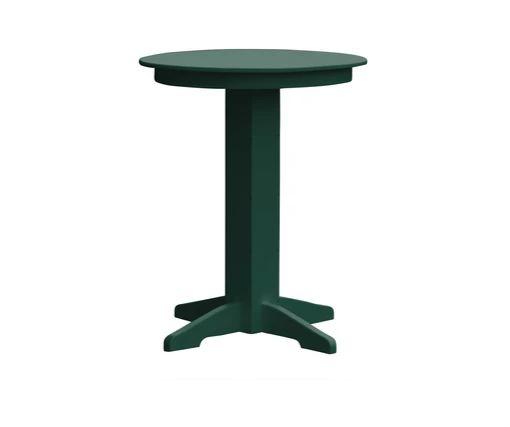 A & L Furniture A & L Furniture Round Bar Table- Specify for FREE 2" Umbrella Hole 33 Inch / Turf Green Bar Table 4180-TurfGreen