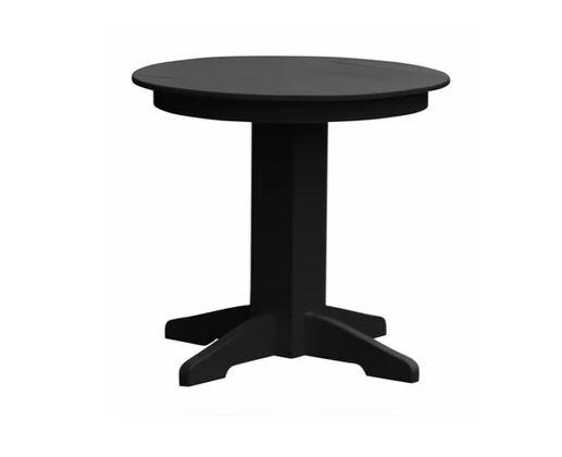 A & L Furniture A & L Furniture Round Dining Table- Specify for FREE 2" Umbrella Hole 33 Inch / Black Dining Table 4140-Black