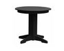 A & L Furniture A & L Furniture Round Dining Table- Specify for FREE 2" Umbrella Hole 33 Inch / Black Dining Table 4140-Black