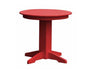 A & L Furniture A & L Furniture Round Dining Table- Specify for FREE 2" Umbrella Hole 33 Inch / Bright Red Dining Table 4140-BrightRed