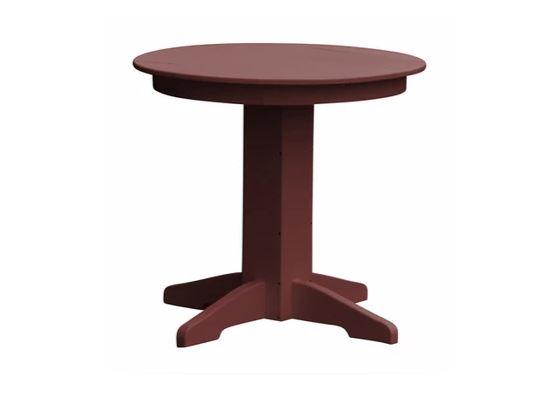 A & L Furniture A & L Furniture Round Dining Table- Specify for FREE 2" Umbrella Hole 33 Inch / Cherry Wood Dining Table 4140-CherryWood
